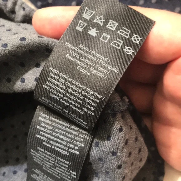 Curvy Cut Denim Polka Dot Button Down Shirt US 14 - Picture 10 of 11